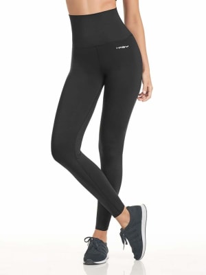 Calza Leggins Con Control Abdomen Negro Calza Leggins Con Control Abdomen Negro