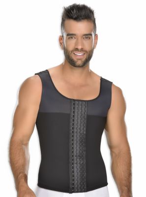 Faja Colombiana Hombre Chaleco Negra Corrector Postura CHN-0060 MyD - PaoPink Faja Colombiana Hombre Chaleco Negra Corrector Postura CHN-0060 MyD - PaoPink