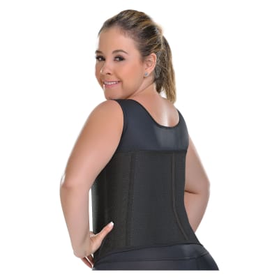Faja Blusa Deportiva Látex Negra con Sostén y Espalda FL-0550 MyD - PaoPink Faja Blusa Deportiva Látex Negra con Sostén y Espalda FL-0550 MyD - PaoPink