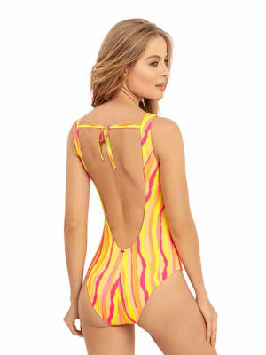 Traje De Baño Estilo Baywatch Coral Traje De Baño Estilo Baywatch Coral