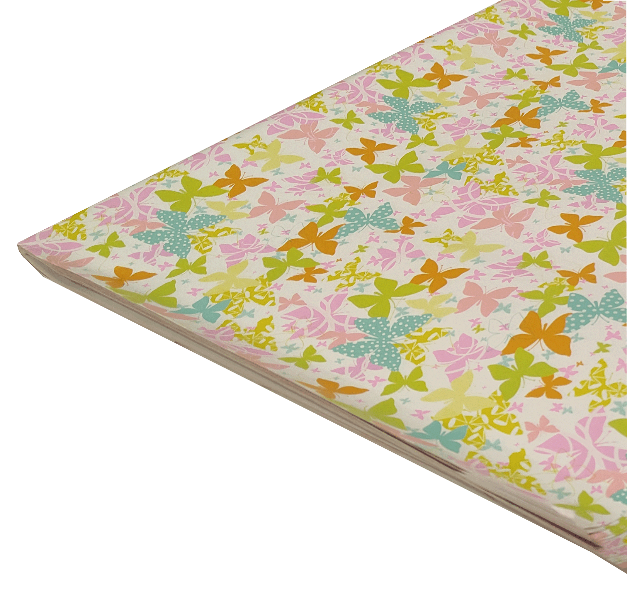 Papel con diseño mariposas colores 0.7 x1m (BOL)