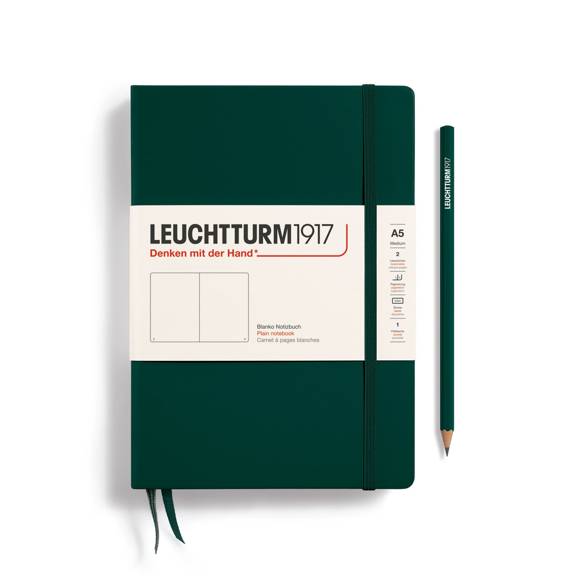 Libreta leuchtturm1917 T.Dura Mediana A5Croquis Forest Green