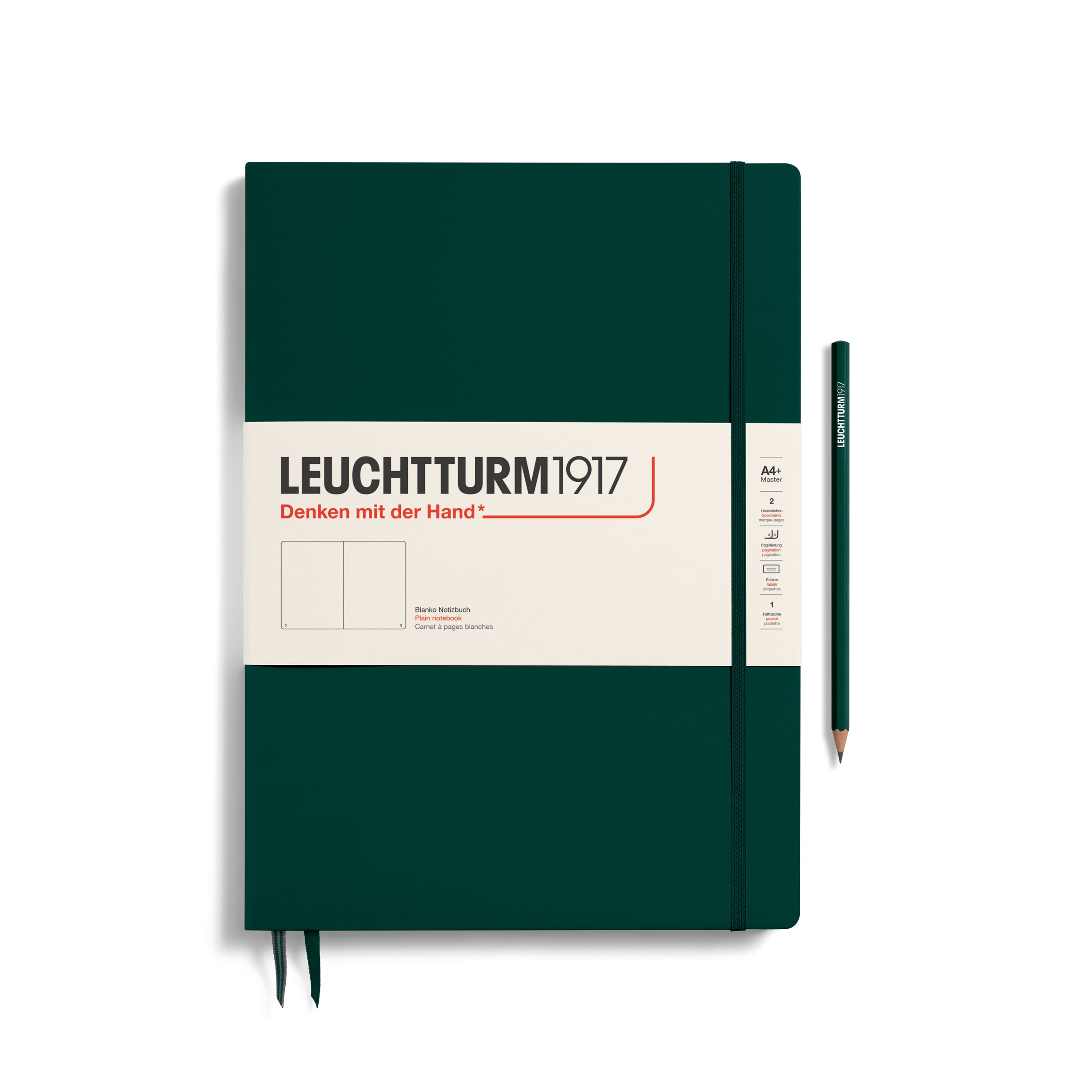 Cuaderno leuchtturm1917 Master Slim A4 Croquis, Forest Green