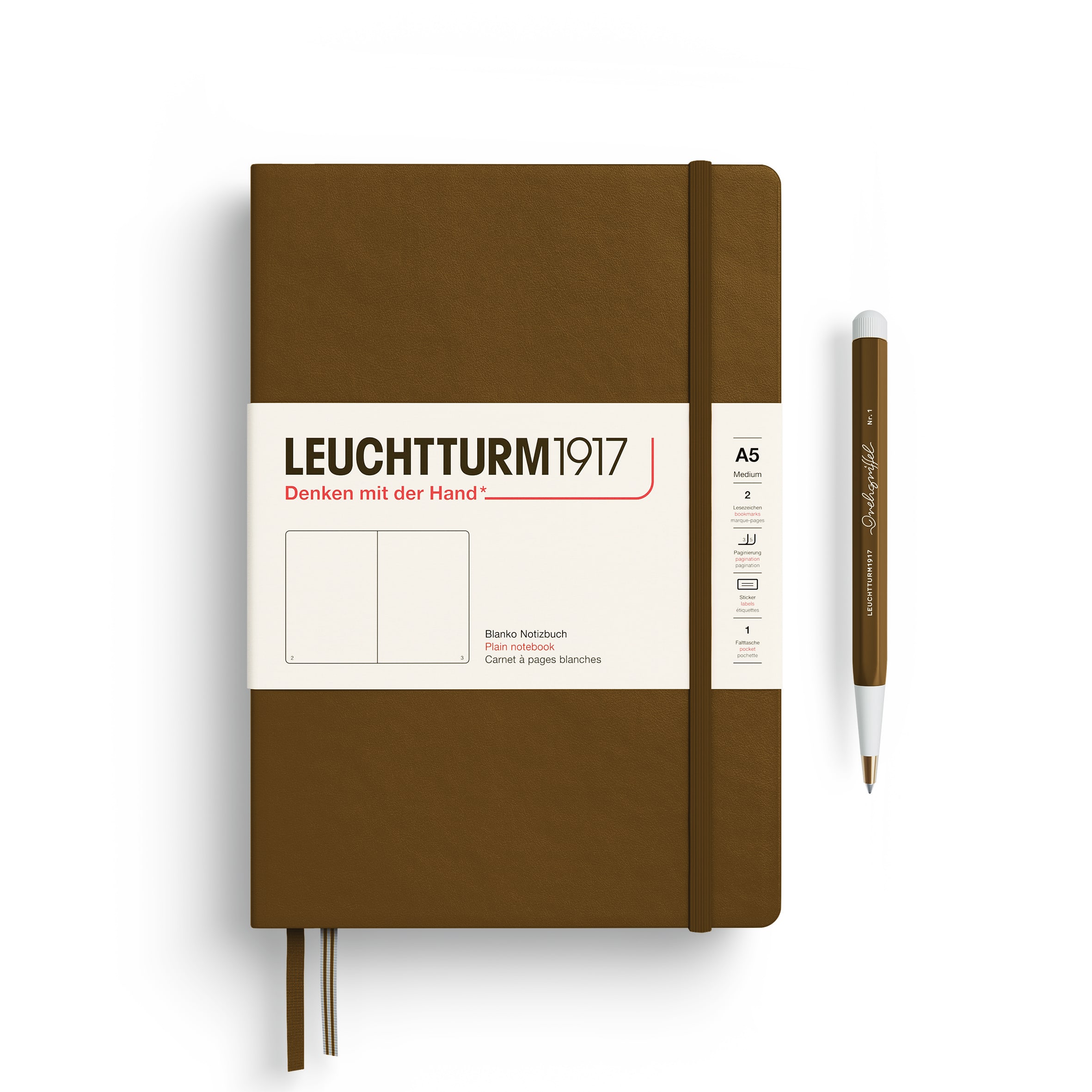 Libreta leuchtturm1917 T.Dura Mediana A5 Croquis Spice Brown
