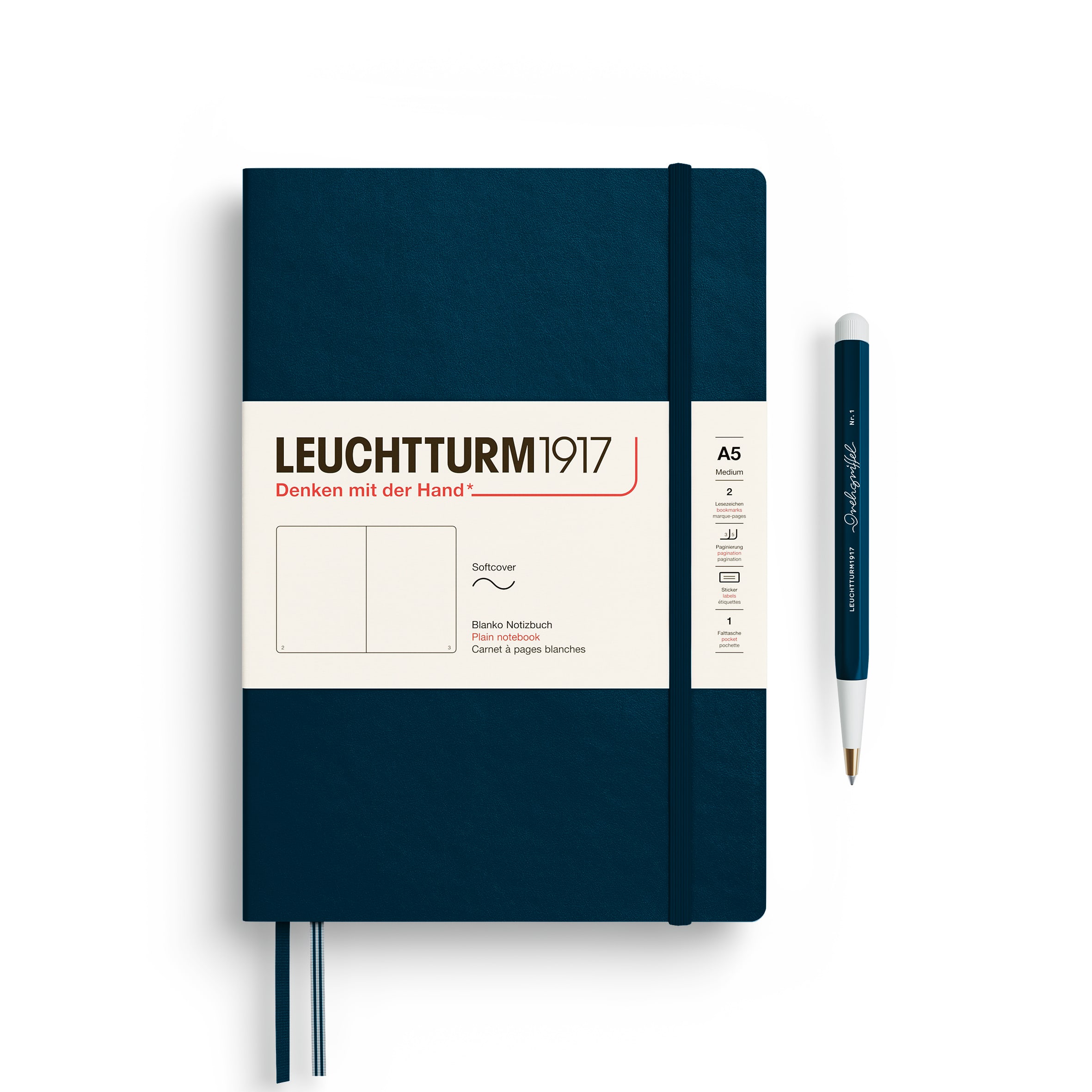 Libreta leuchtturm1917 T.Blanda Medium A5 Croquis Deep Sea