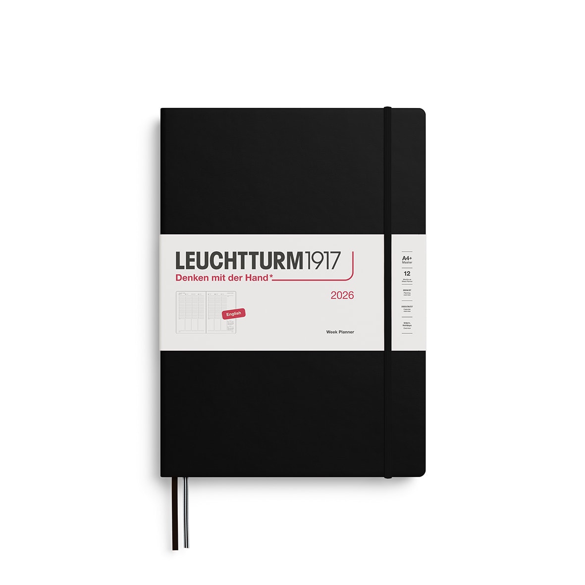 Agenda leuchtturm1917 2026 Semanal , Black