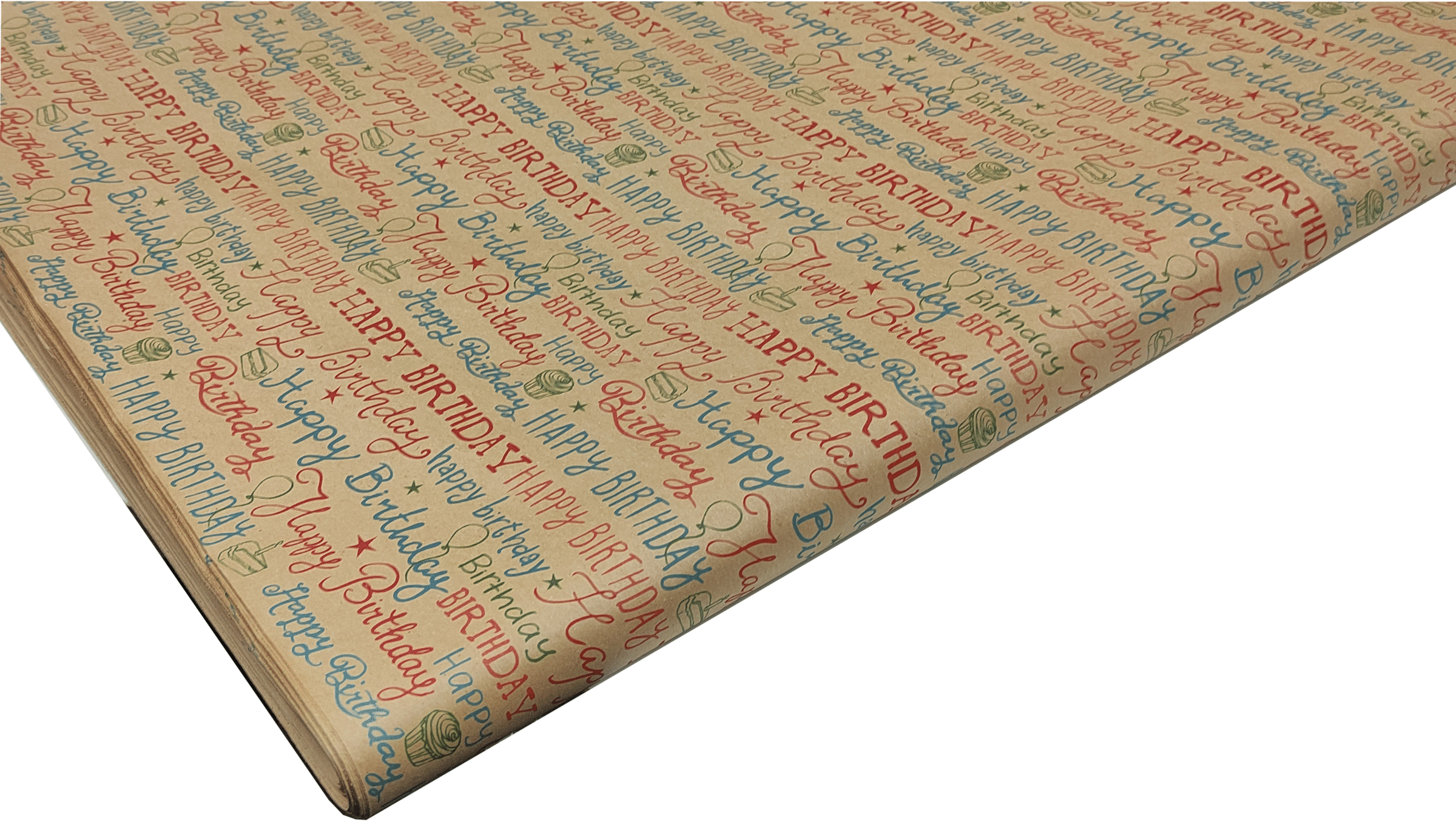 Papel con diseño happy birthday 0.7 x1m (BOL)