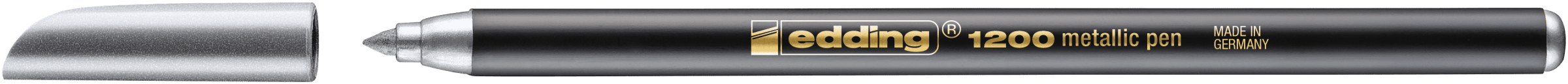 Marcador fibra Edding E-1200 Plateado metalizado