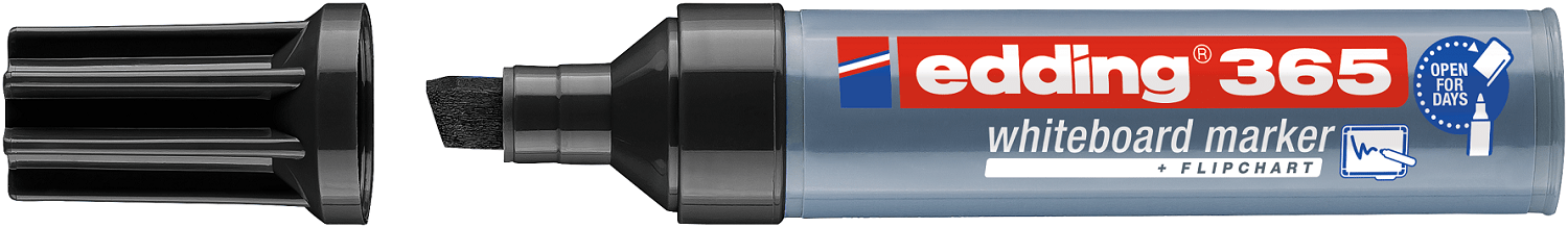 e-365 Marcador De Pizarra Punta Gruesa Negro