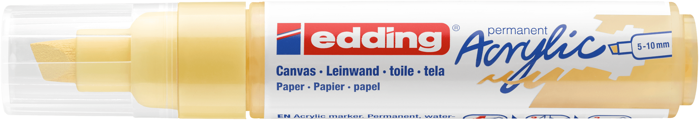 Marcador Acrílico trazo grueso Edding  e-5000  Amarillo pastel