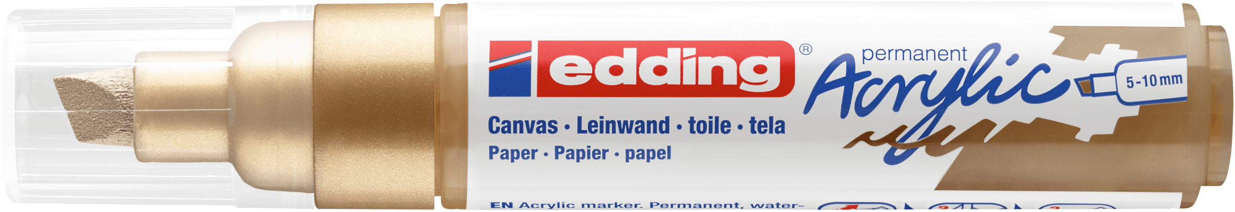 Marcador Acrílico trazo grueso Edding e-5000 Dorado