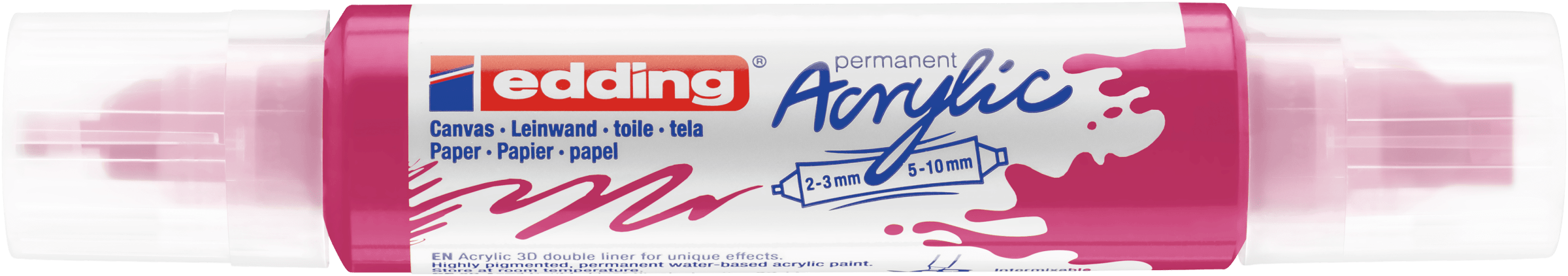 Marcador acrílico 3D edding 5400 punta doble Magenta