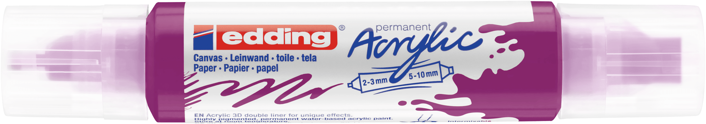 Marcador acrílico 3D edding 5400 punta doble Morado