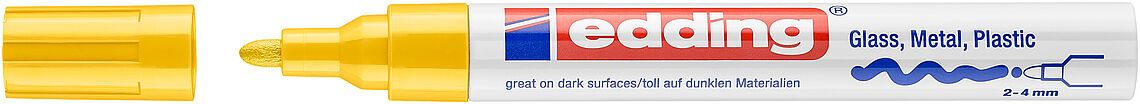 Marcador Óleo Permanente Edding E-750 Amarillo