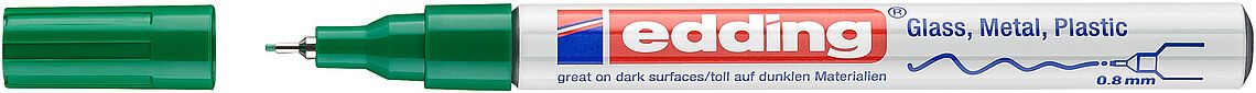 Marcador Óleo Permanente Edding E-780 Verde