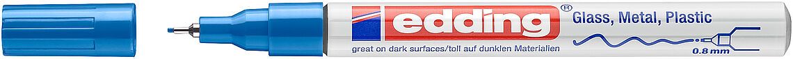 Marcador Óleo Permanente Edding E-780 Azul
