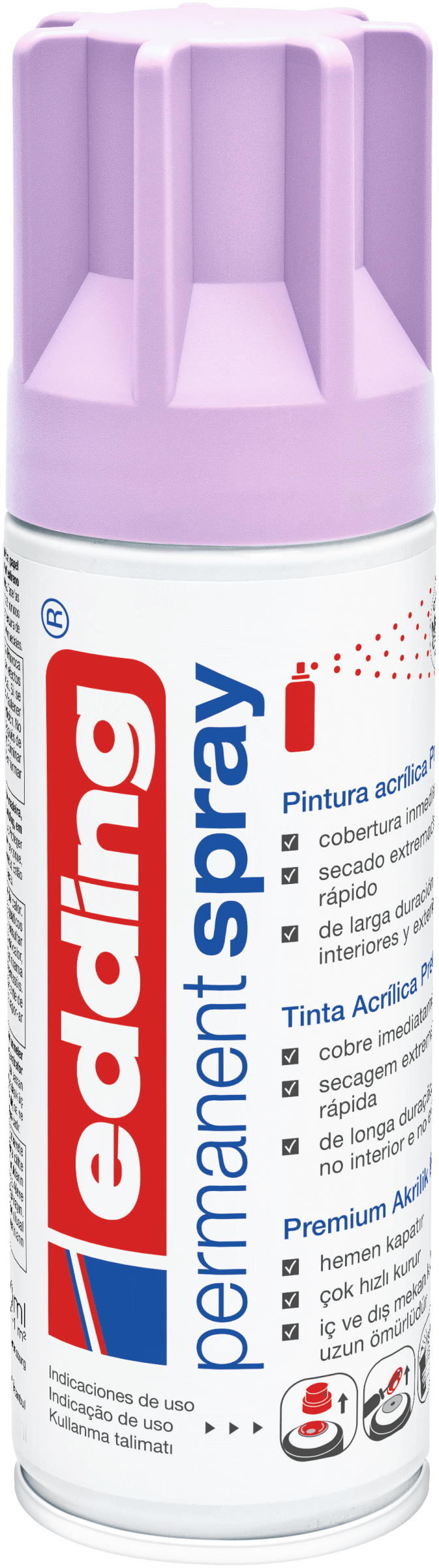 Spray permanente de pintura acrílica de alta gama Edding E-5200 Lavanda Mate