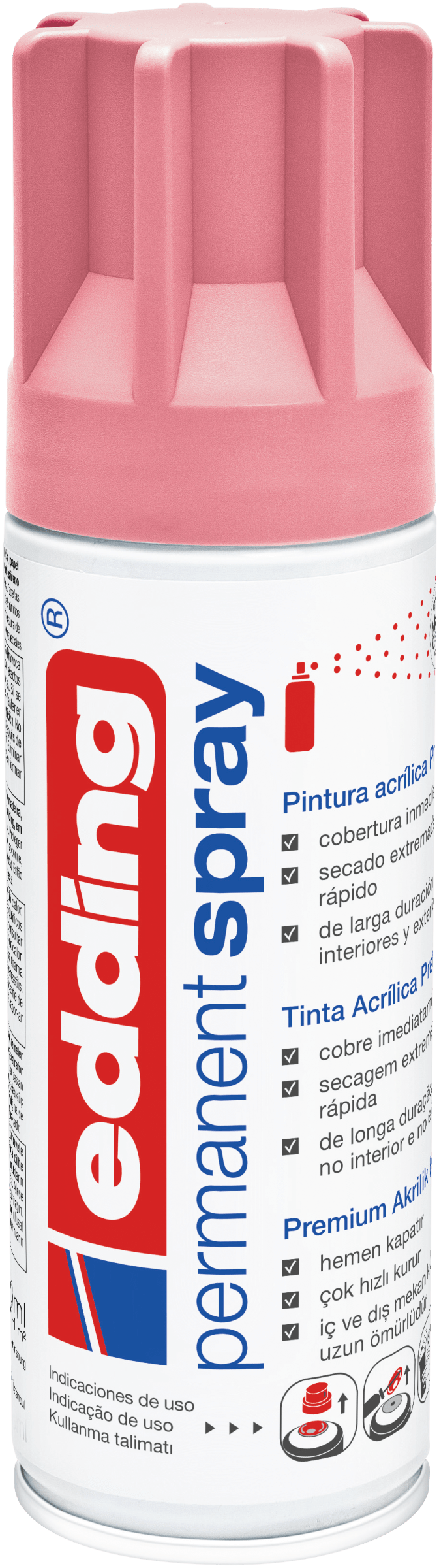 Spray permanente de pintura acrílica de alta gama Edding E-5200 Malva Mate