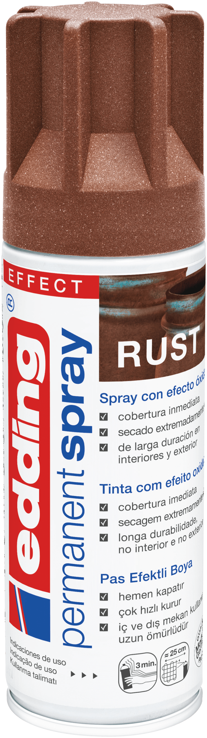 Spray permanente de pintura acrílica de alta gama Edding E-5200 Efecto óxido Mate
