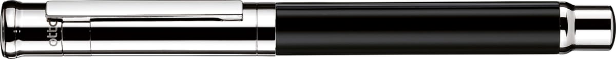 Stylo Plume Otto Hutt D04 Plume Acier Bicolore Corps Laiton Platiné Noir - Neuf Avec écrin