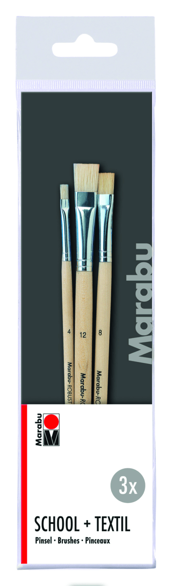 Ref:18000014] MARABU Pinceau Brosse Plat Robust En Soie De