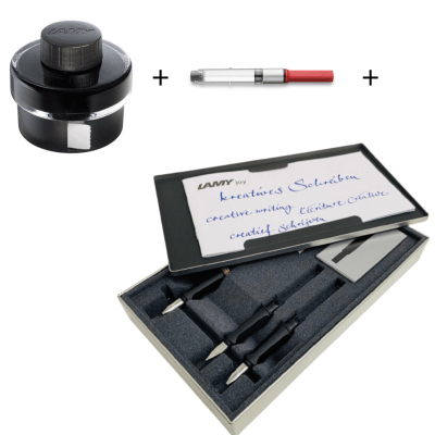 Set Lamy Joy Aluminio + Tintero Black + Convertidor