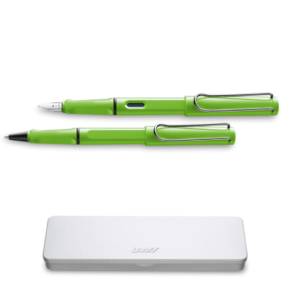 Set Lamy Safari Pluma + Rollerball Color Green1