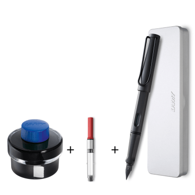 Pluma Lamy Safari Umbra + Tintero Azul + Convertidor1