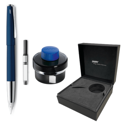 Set Pluma 067 Studio Imperialblue + Convertidor + Tintero T52 Azul1