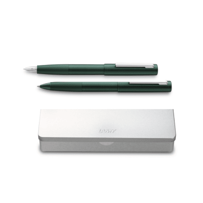 Set Lamy Aion DarkGreen 077 Pluma + 337 Roller1
