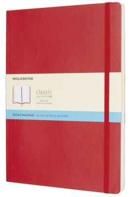Classic notebook - T. Dura - Large - Rojo escarlata - De puntos1
