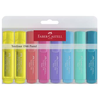 Destacadores Punta Biselada. Textliner X 8 Colores Pasteles1