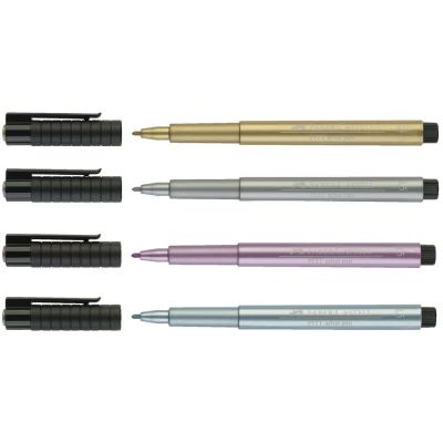 Marcadores Para Lettering Punta Pincel Fino Punta Fina Tinta China X 4 Uds1