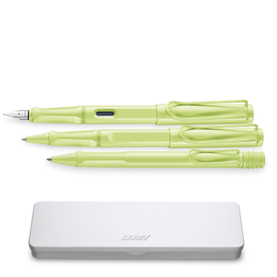 Set Lamy Safari Pluma + Roller + Boligrafo Springgreen1