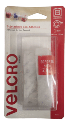 Sujetador Con Adhesivo Rollo marca Velcro 90 Cms X 1.9 Cms1