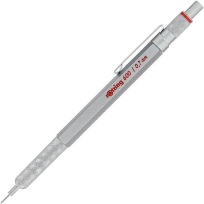 Portamina Metálico, Rotring 600 color Silver Grosor 07mm1