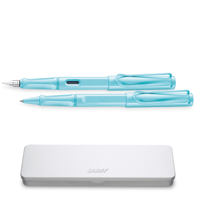 Set Lamy Safari Pluma + Roller Color Aquasky1