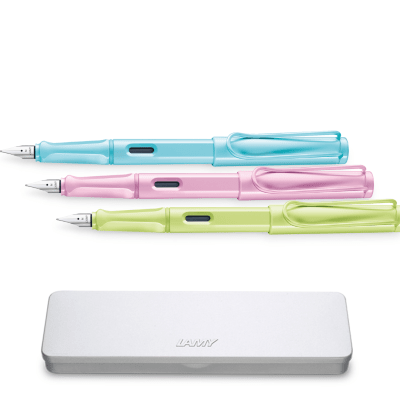 Set de 3 Plumas Lamy Safari Lightrose -Springgreen-Aquasky4