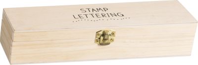 Caja De Madera Con Timbres Abecedario Mas Tintas Abecedario1