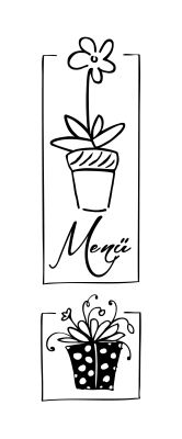 Timbre de madera menu de flores1