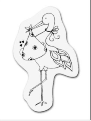 Timbre De Acrilico Figura De Cigüeña Set Inicial De Acrilico Para Estudiantes1