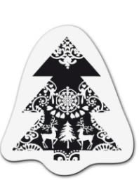 Timbre De Acrilico Figura De Pino Navideño Set Inicial De Acrilico Para Estudiantes1