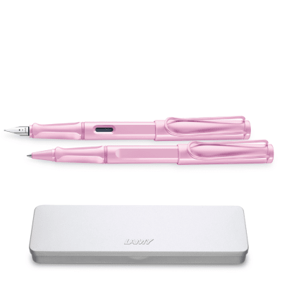 Set Lamy Safari Pluma + Roller Lightrose3