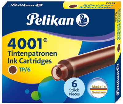 Repuesto para Pluma Pelikan 4001 6Und Café1