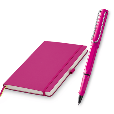 Set Lamy Roller Pink + Cuaderno A5 Pink1