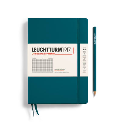 Libreta leuchtturm1917 T.Dura Mediana A5 Cuadr Pacific Green1