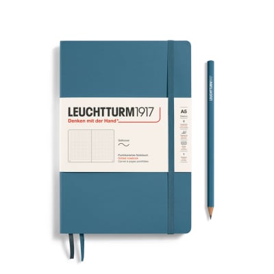 Libreta Leuchtturm1917 T. Blanda Medium A5 Puntos Stone Blue1