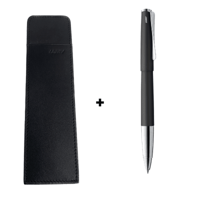 Roller 367 Studio Black + Estuche de Cuero Lamy de Regalo1