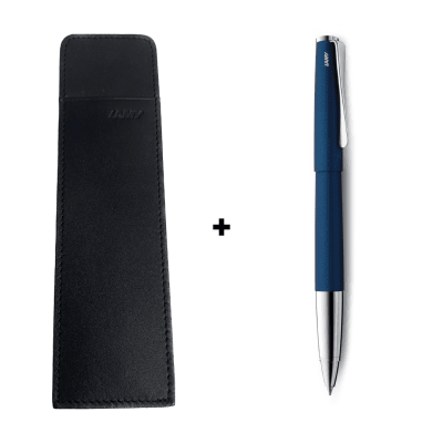 Roller 367 Studio Imperialblue + Estuche de Cuero Lamy de Regalo1