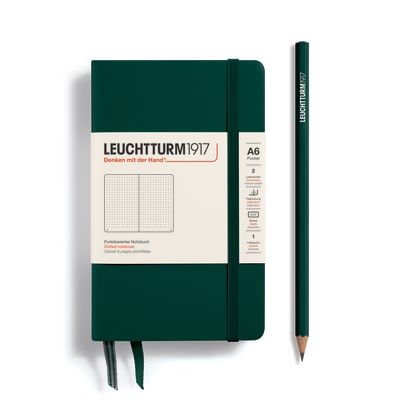Libreta Pocket leuchtturm1917 T.Dura A6 Puntos, Forest Green1